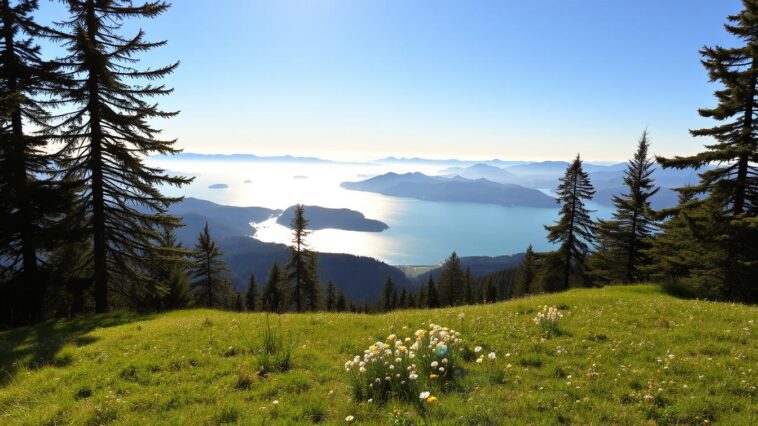 Kermeter Hochfläche: spektakulärer Blick auf den Rursee ohne Touristen