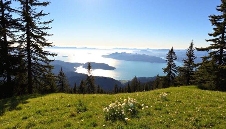 Kermeter Hochfläche: spektakulärer Blick auf den Rursee ohne Touristen