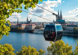 Rhein-Seilbahn Köln: Schweben mit Blick auf den Rhein