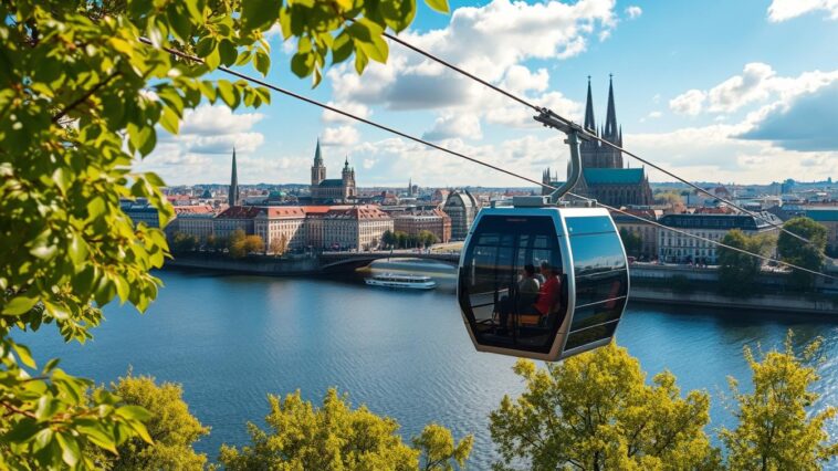 Rhein-Seilbahn Köln: Schweben mit Blick auf den Rhein