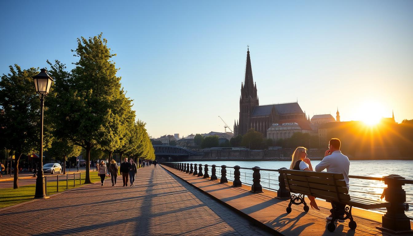 Rheinpromenade Köln: Spaziergänge mit perfektem Rheinblick